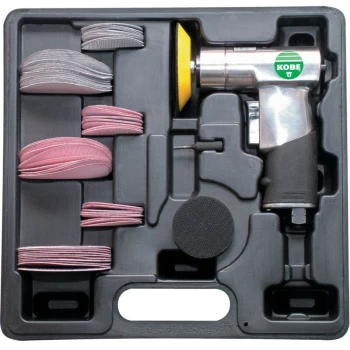 Image of FOS003MK - Mini Random Orbital Sander with 63 Piece Kit in Mould - Kobe Green Line