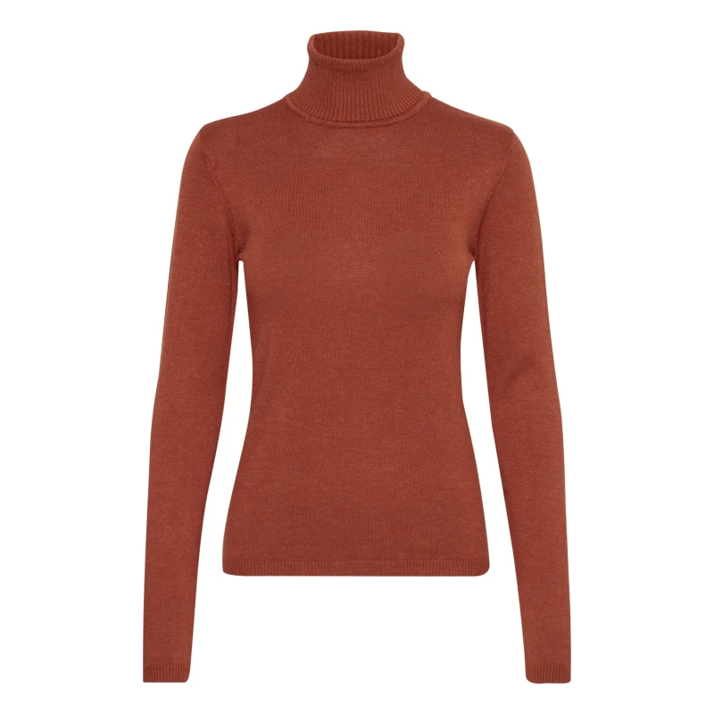 Image of culture Womens turtleneck sweater CULTURE Annemarie Marron Female M