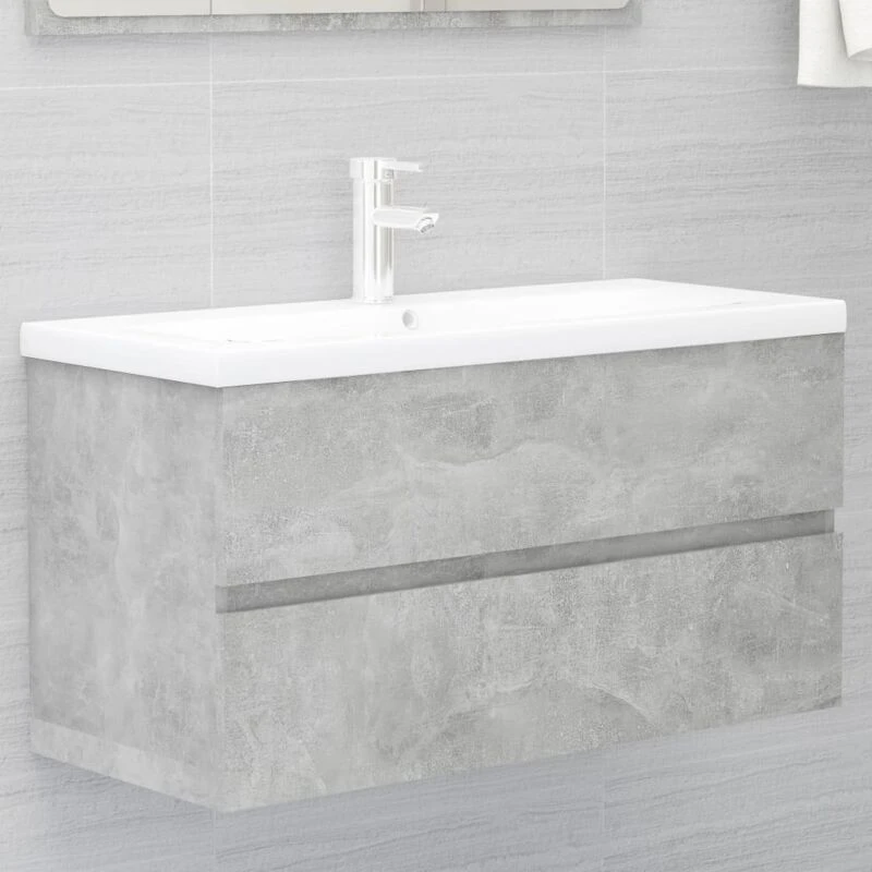 Image of VIDAXL Sink Cabinet Concrete Grey 90x38.5x45cm Engineered Wood Vidaxl 8720286220795