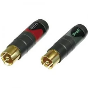 Image of RCA connector Plug straight Number of pins 2 Black Red Neutrik NF2CB2 2 pcs