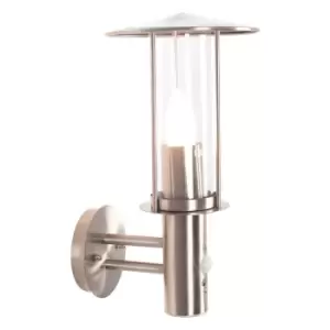Image of Pacific Lifestyle Metal PIR Chimney Wall Light - Brushed Steel