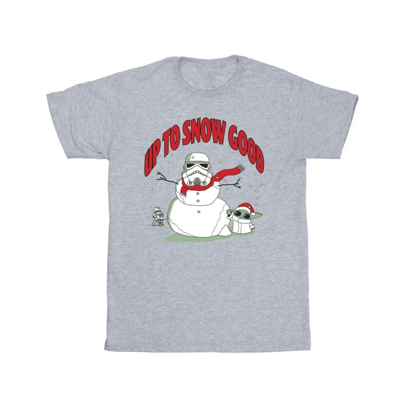 Image of Star Wars Star Wars Men Up To Snow Good T-Shirt in Grey Size: Small Grey S Male 5063376852517