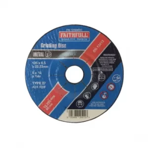 Image of Faithfull FAI1256MDG Depressed Centre Metal Grinding Disc 125 x 6....