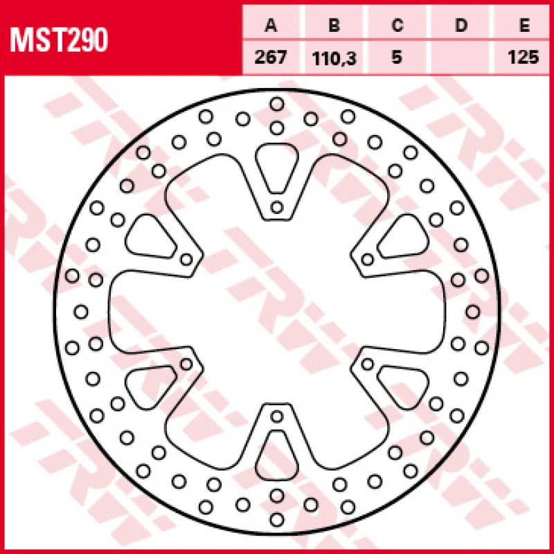 Image of TRW Lucas Brake disc MST290, rigid