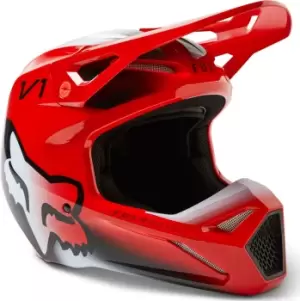 Image of FOX V1 Toxsyk Motocross Helmet, red Size M red, Size M