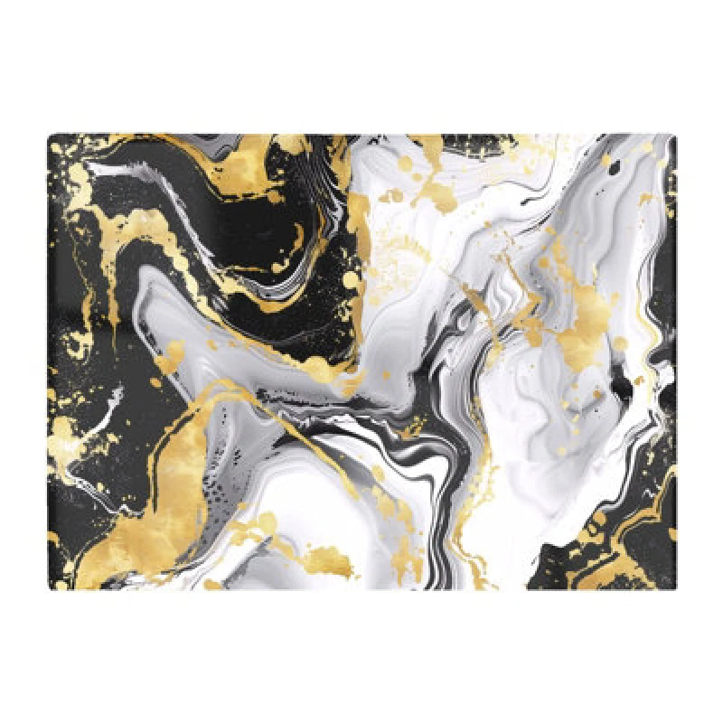 Image of Warren Reed Designer White And Black Marble Effect Chopping Board
