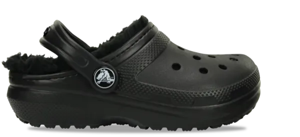 Image of Crocs Kids Classic Lined Clogs Black / Black C11