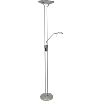 Image of Sienna Lighting - Sienna Biron Mother & Child Lamp Steel Brushed, Glass Matt