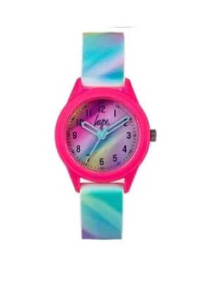 Image of Hype Hype Kids Iridescent Silicone Strap With Iridescent Dial Dial
