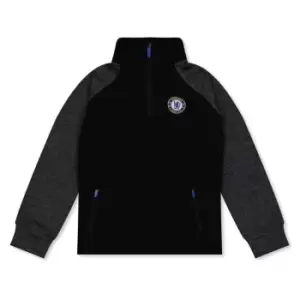 Image of Source Lab FC quarter Zip Jacket 2022/2023 Juniors - Black