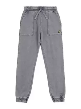 Image of Lyle & Scott Boys Acid Wash Joggers - Grey, Size 5-6 Years
