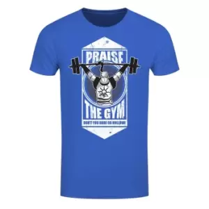 Image of Grindstore Mens Praise The Gym T-Shirt (S) (Blue)