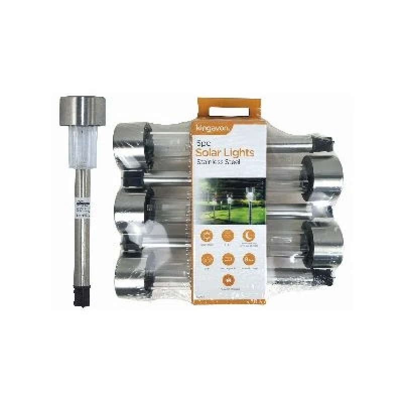 Image of Kingavon 5Pc Solar Lights - Stainless Steel BB-SL104