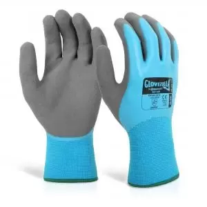 Image of Beeswift Glovezilla Latex F C Water Resistant Glove Blue 2XL Pack of