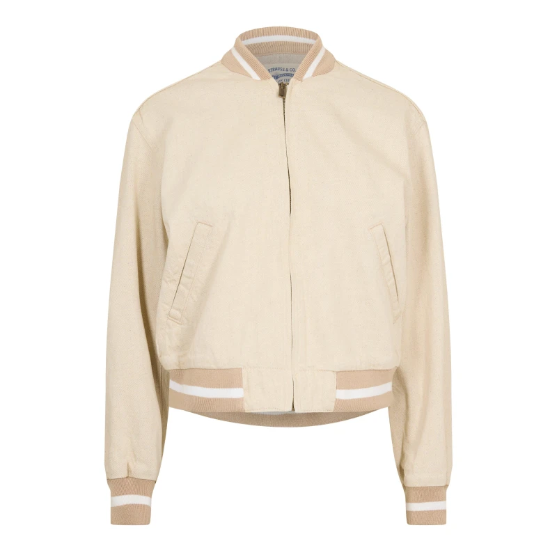 Image of Levis Womens Lmc Summr Bomber Jacket Heathered Sand female 8 (XS)