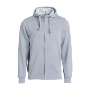 Image of Clique Mens Basic Full Zip Hoodie (M) (Grey Melange)