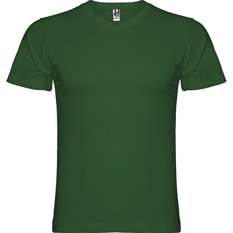 Image of ROLY ROLY Men Samoyedo V Neck T-Shirt in Bottle Green Size: Small Bottle Green S Male 5063470578221