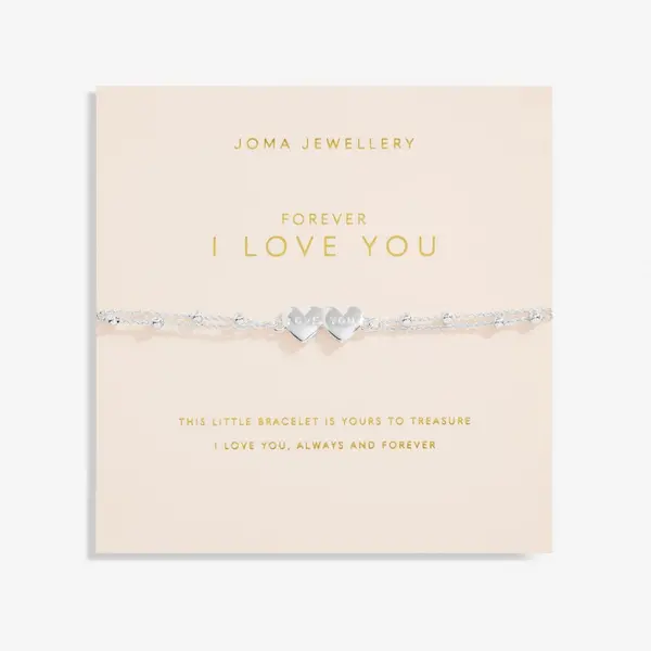 Image of Joma Jewellery Forever I Love You Silver Plated 18cm + 3cm Bracelet 67