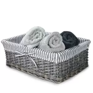 Image of Grey Wicker Baskets Large M&amp;W
