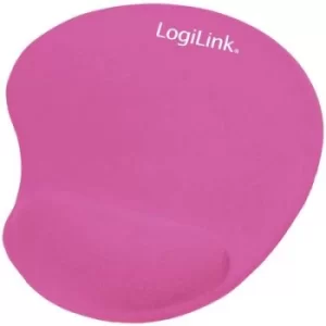 Image of LogiLink ID0027P Mouse pad with wrist rest Ergonomic Pink (W x H x D) 195 x 3 x 230 mm