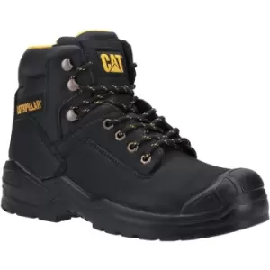Image of Mens Striver Mid S3 Leather Safety Boots (7 uk) (Black) - Black - Caterpillar