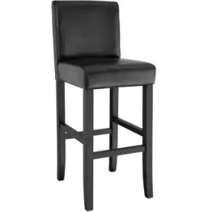 Image of TecTake Breakfast Bar Stool Made Of Artificial Leather - Black