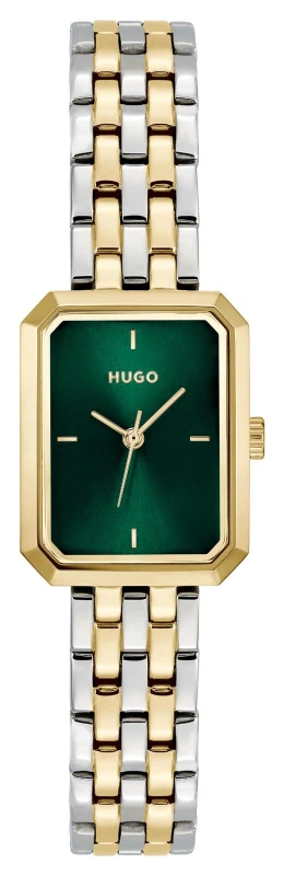 Image of HUGO 1540180 #COSY (21mm) Green Dial / Two-Tone Stainless Watch