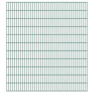Image of Vidaxl 2D Garden Fence Panels 2.008X2.23 M 4 M (total Length) Green