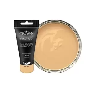 Image of Crown Matt Emulsion Paint - Old Gold Tester Pot - 40ml