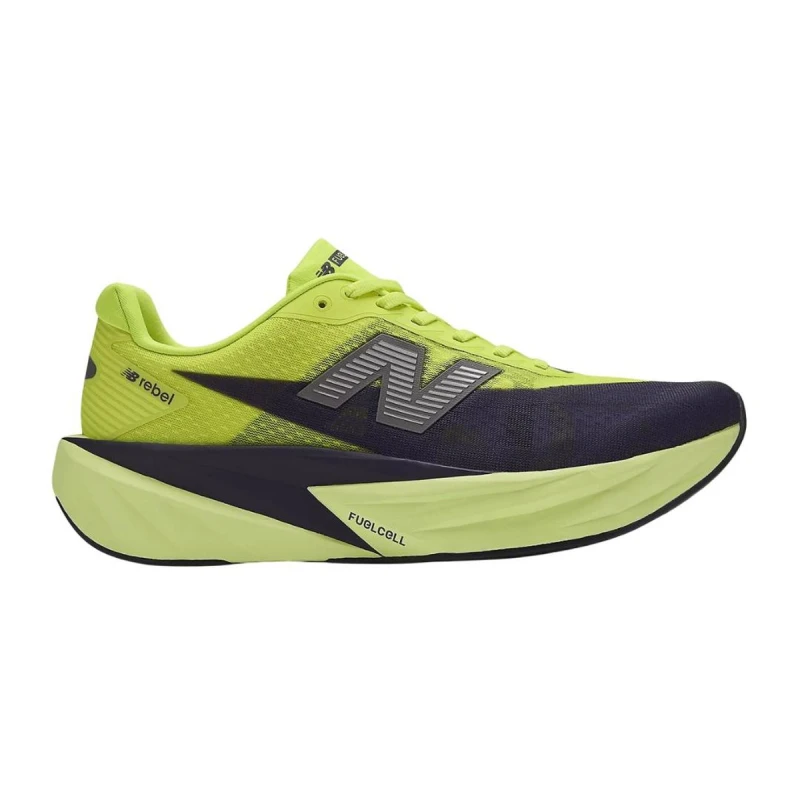 Image of New Balance FuelCell Rebel v5 Shoes Green Black SS26, Size 45 - EUR