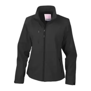 Image of Result Ladies/Womens La FemmeA 2 Layer Base Softshell Breathable Wind Resistant Jacket (M) (Black)