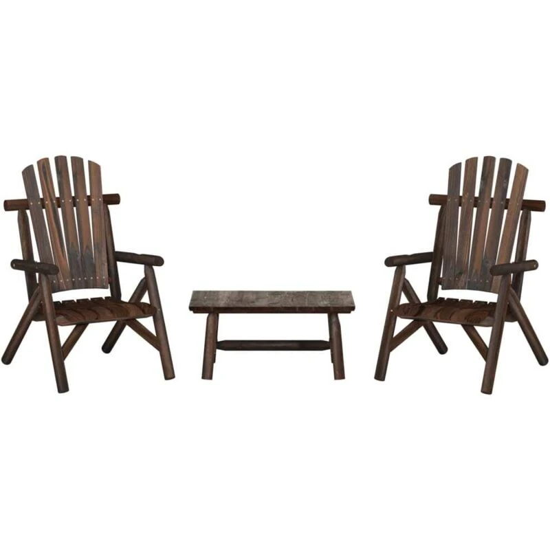 Image of VIDAXL 3 Piece Garden Lounge Set Solid Wood Spruce Vidaxl 3185522
