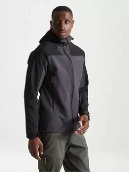 Image of Craghoppers Tripp Hooded Hooded Jacket, Black/Grey, Size S, Men