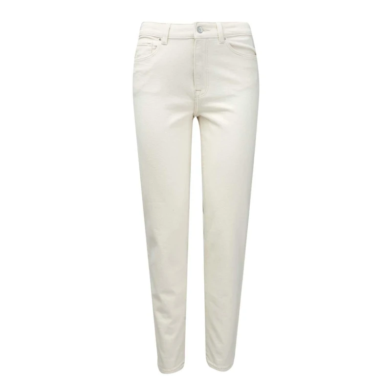 Image of Only Emily Straight Fit High Waist Jeans - Cream Cream 25S