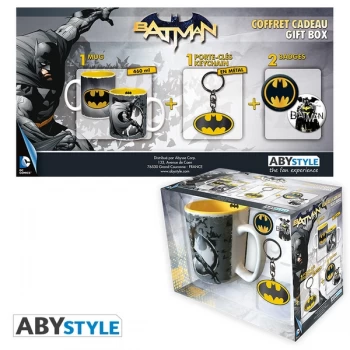 Image of DC Comics - Mug + Keychains + Badges Batman Gift Box