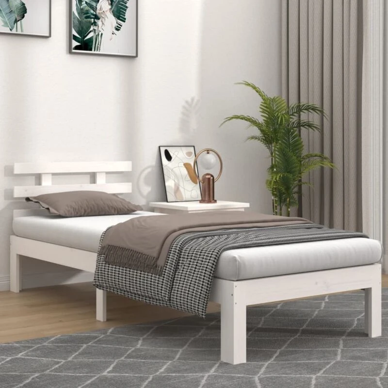 Image of VIDAXL Vidaxl - Bed Frame without Mattress White 75x190cm Small Single 8720286996607