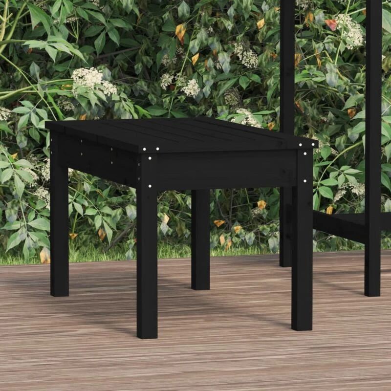 Image of VIDAXL Garden Bench Black 80x44x45cm Solid Wood Pine Vidaxl 824001