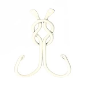 Image of BQ Cream Steel Double Robe Hook