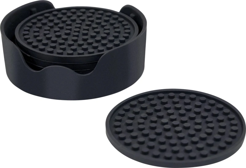 Image of Aidapt Non Slip Silicone Coasters Black
