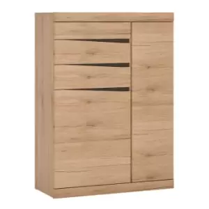 Image of Kensington 2 Door 3 Drawer Cabinet In Oak Effect