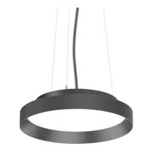 Image of Ideal Lux Lighting - Ideal Lux fly 35cm Integrated LED Pendant Ceiling Light Black, 4000K, IP40