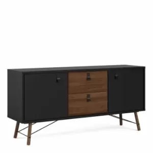 Image of Ry Sideboard 2 Doors And 2 Drawers Matt Black Walnut