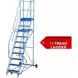 Image of Loops - 11 Tread Mobile Warehouse Stairs Anti Slip Steps 3.75m Portable Safety Ladder