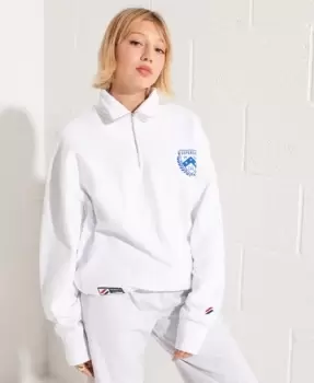 Image of Superdry City College Oversized Half Zip Track Top