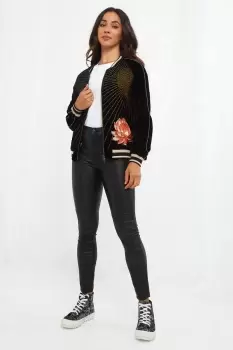 Image of Enchanting Embroidered Boutique Bomber Jacket