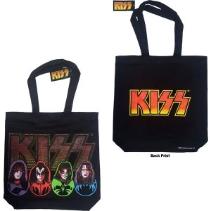 Image of KISS - Faces & Logo Cotton Tote Bag
