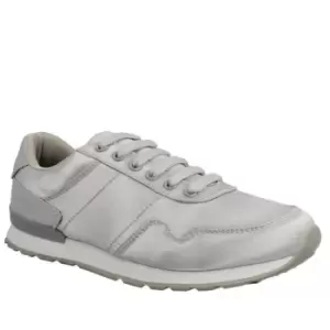 Image of Reflex Satin Lace Up Trainer - Grey