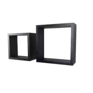 Image of Hudson set of 2 wall cubes - matt black