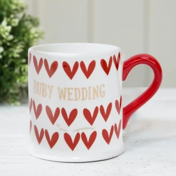 Image of Quicksilver Mug with Foil - Ruby Wedding