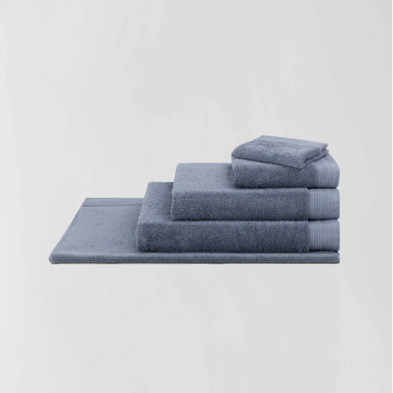 Image of Sheridan Belford Cotton Towels - Blue Blue Hand Towel